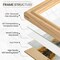 4x6 Solid Oak Wood Picture Frame with Mat – Adaptable for 3.5x5 Photos | HD Tempered Glass Wall & Tabletop Display Frame | Rustic Mortise & Tenon Joinery Photo Frame for Home Décor & Gifting
